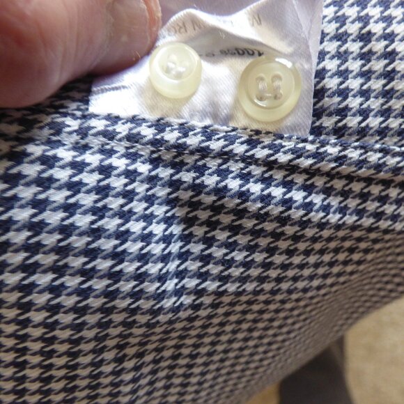 Houndstooth Black & White Shirt/Hart Schaffner Marx, size M - Picture 8 of 11